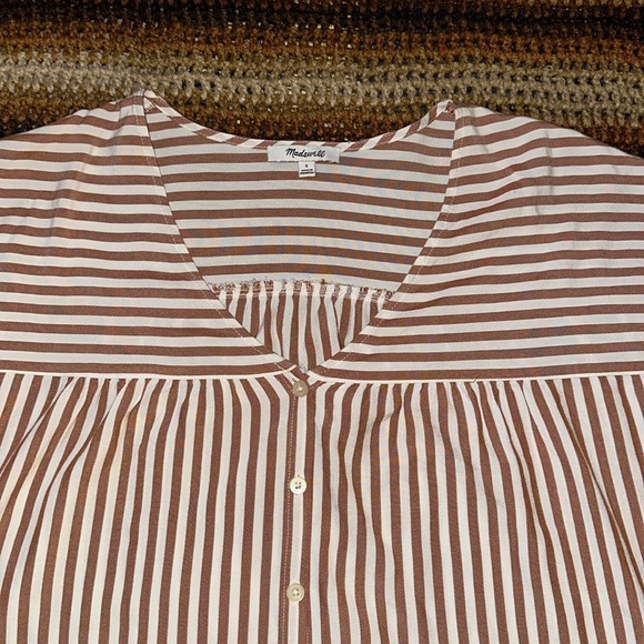 Madewell Rhyme Button-Front Top in Stripe Play. Size small. Like new. TTS. - Picture 3 of 8